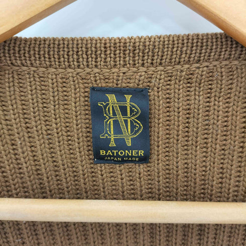 バトナー BATONER ウール7G両畦ニットガウン カーディガン レディース  1